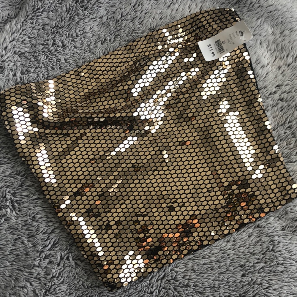 gold tube top